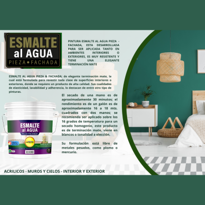 Esmalte al agua pieza – fachada