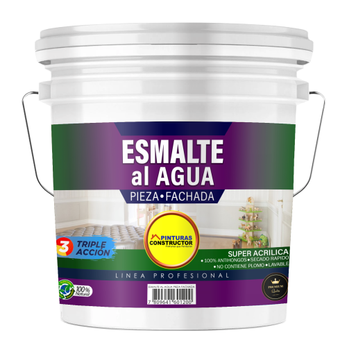 Esmalte al agua pieza – fachada
