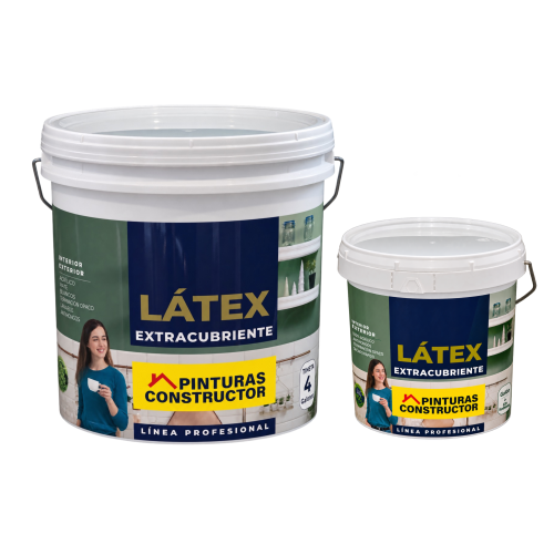Latex Extracubriente Tineta y galón Látex Extracubriente Pinturas Constructor